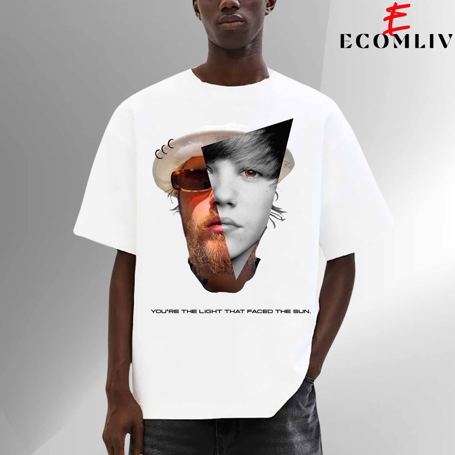 Justin Bieber Face Merch Tee, Unisex Shirt